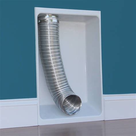 metal recessed dryer vent box|dryer duct in 2x4 wall.